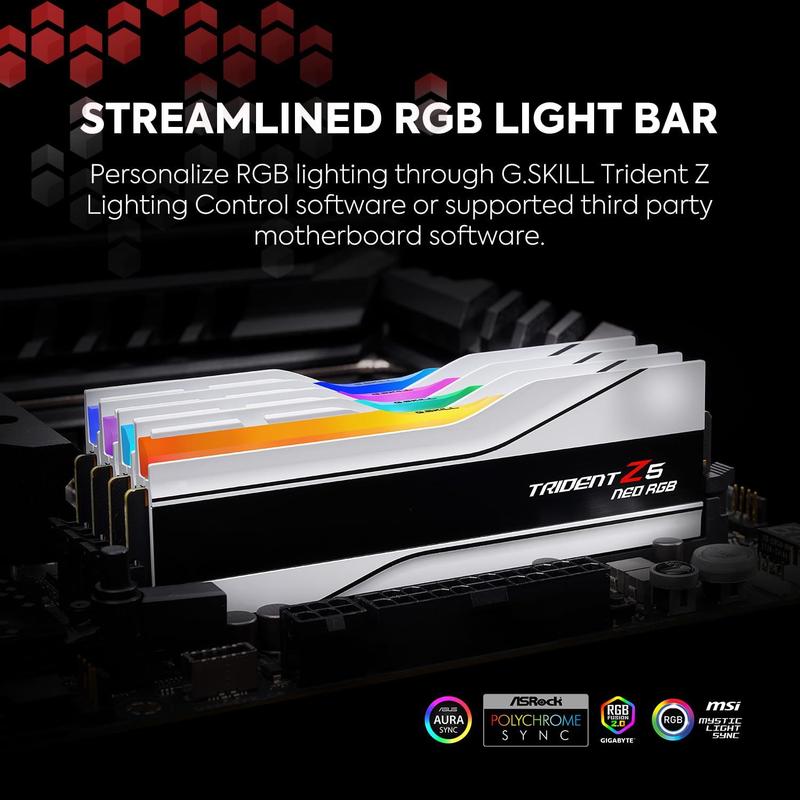 Memória RAM DDR5 G.Skill Trident Z5 Neo RGB 32GB (2x16GB) 6000MHz
